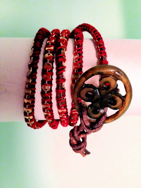 chain-leather-wrap